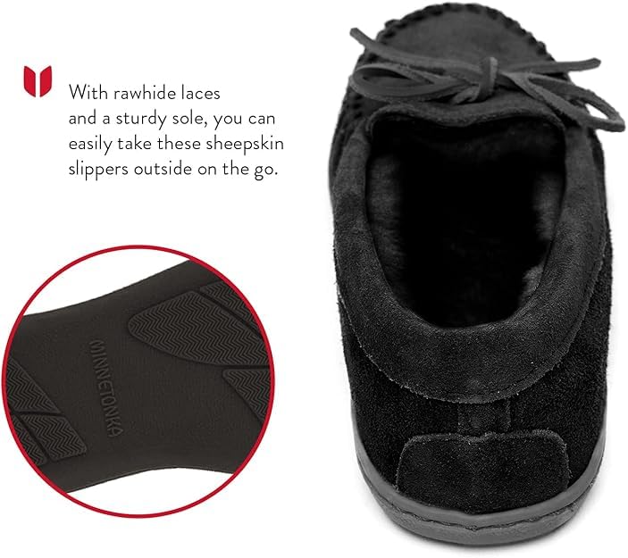 Image of Minnetonka Women's Sheepskin Hardsole Slipper