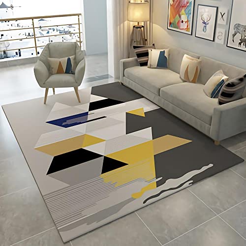 Tapijt ruimte decor baby tapijt Geel grijs gestreept geometrisch ontwerp interieur open haard decoratie tapijt woonkamer accessoires 200x300cm