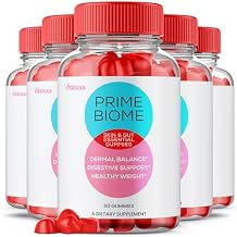 5 Pack Prime Biome Gummies Gummys with Advanced Strength for Overall Health & Wellness Support, Prime Bio Premium Formula for Maximum Energy, Primebione Gummi Supplement Reviews 300 ct