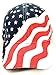 American Flag Patriotic Flag Baseball Cap/ Hat in Red, White and Navy Blue Stars and Wavy Stripes,OS