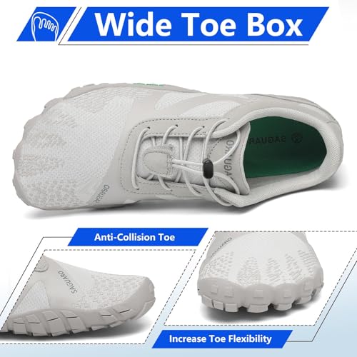 Image of SAGUARO Womens Mens Barefoot Shoes Minimalist Trail Runner Wide Toe Box Zero Drop Outdoor Cross Training Shoe