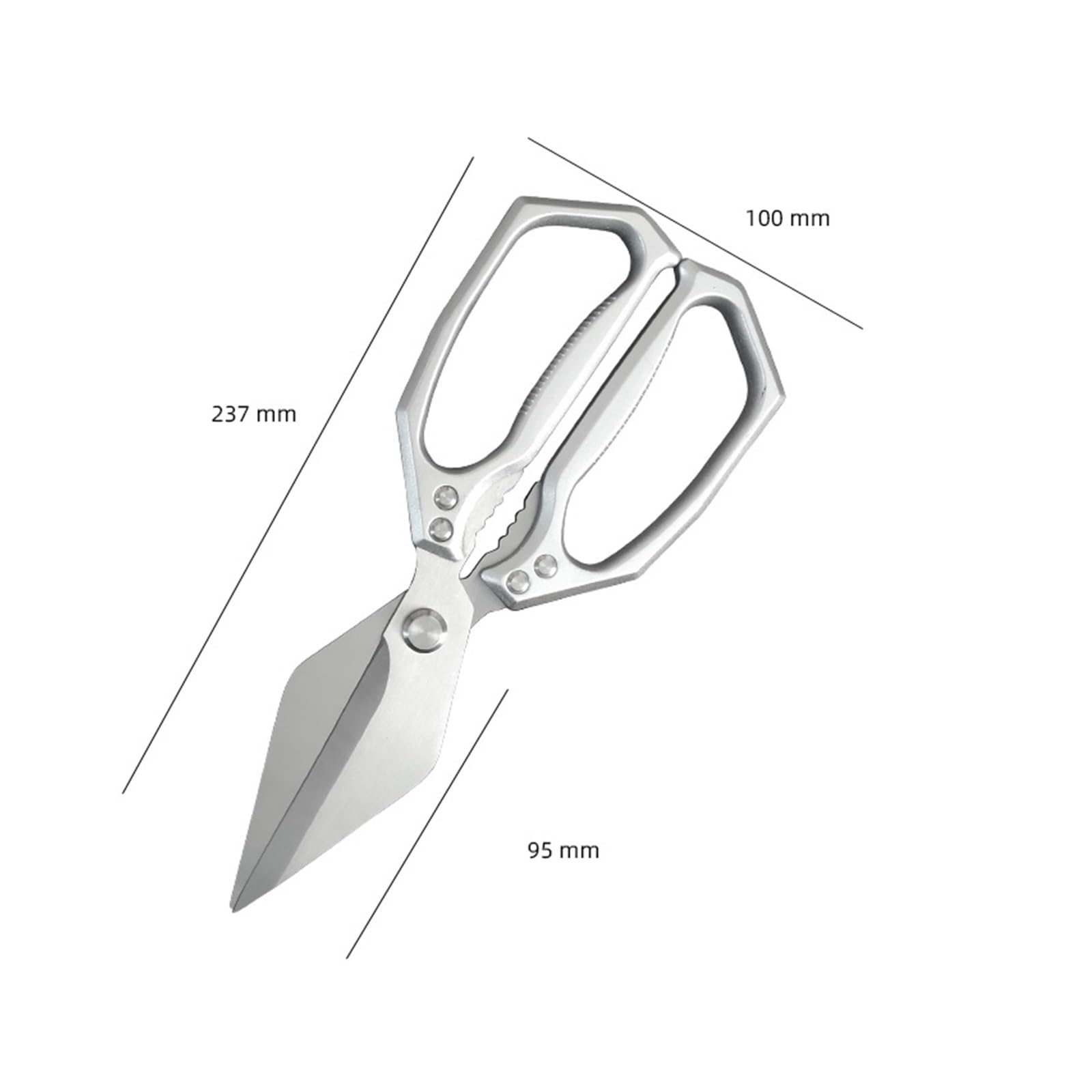 Multifunktionsschere Edelstahl Lebensmittelschere kompatibel for Huhn Gemüse Grill Fleisch Fisch Küchenzubehör