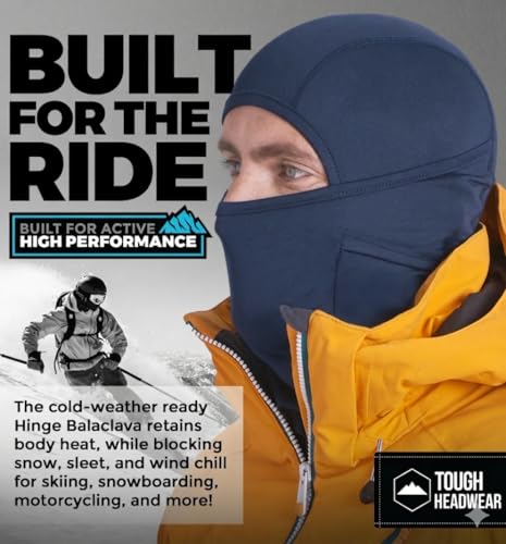 Image of Tough Headwear Balaclava Ski Mask - Breathable Face Mask for Men - Flexible Hinge Full Face Cover - Windproof Motorcycle Gear
