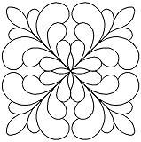Quilting Creations Adante Feather Block Quilt Stencil, 7
