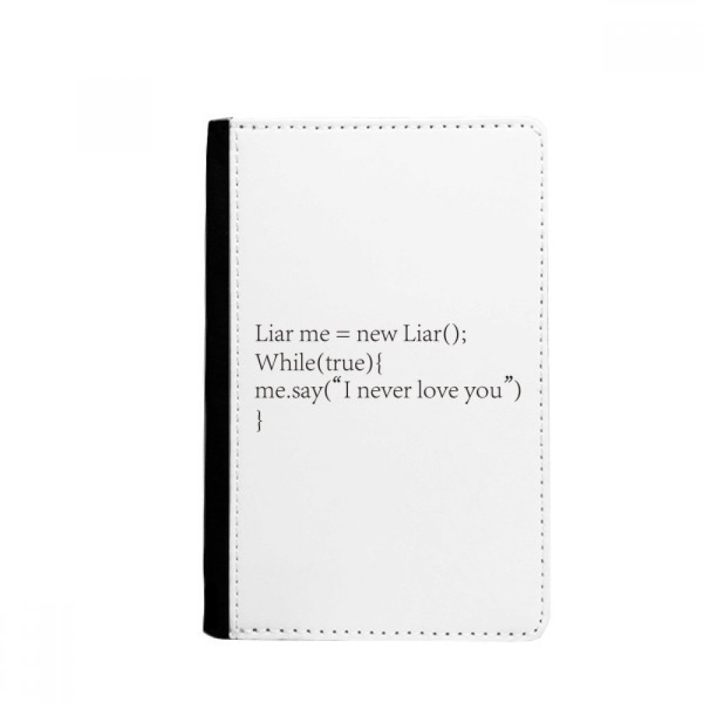 DIYthinker Programmer Program Statement Liar Me Passport Holder Notecase Burse Wallet Cover Card Purse