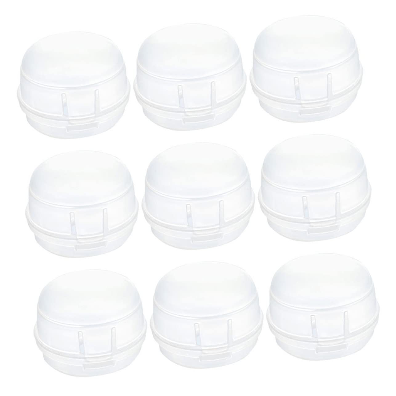 HEMOTON 9pcs Gas Cooker Safety Guard Child Safe Kitchen Handles Heat Resistant Plastic Easy Install Removable Cover for Kitchen Gas Safety
