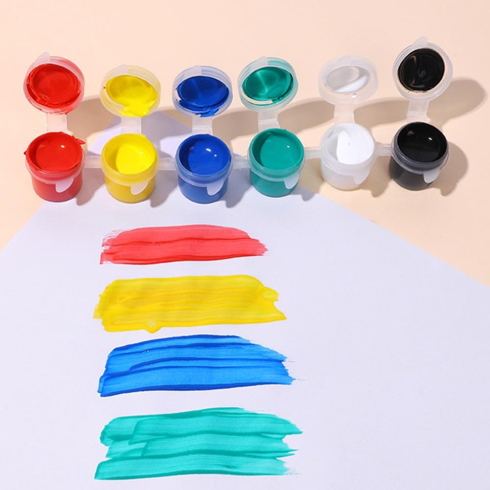 UTMACH 120 Barattoli di Vernice Vuoti 5ml Mini Vasi di Vernice Vuote Strisce di Vernice Vuoto Trasparenti in Plastica Piccoli Vasi per Pittura con Coperchi Per Bambini Dipinti D'arte(20 Strisce