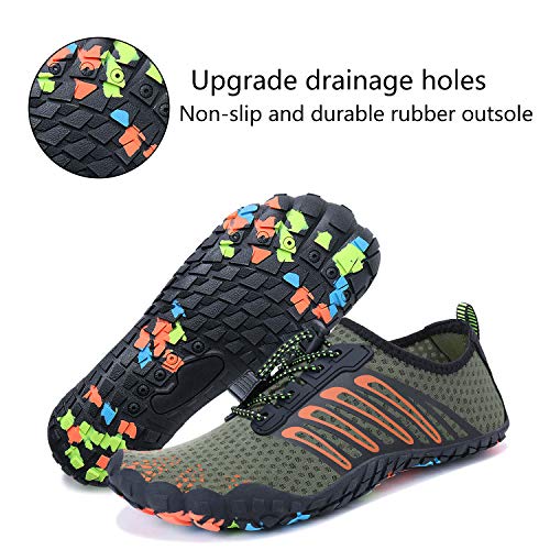 Image of MAYZERO Water Shoes Men Women Swim Surf Shoes Beach Pool Shoes Wide Toe Hiking Aqua Shoes Winter House Slippers
