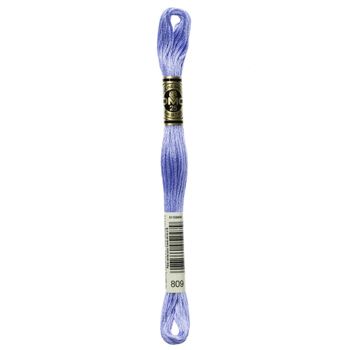 DMC Embroidery Floss Mouline Stranded Cotton Thread for Hand Embroidery and Sewing - Colour No: 809-12 x 8m Skeins
