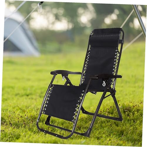Housse de remplacement pour chaise pliante noire avec corde et coussin - 6