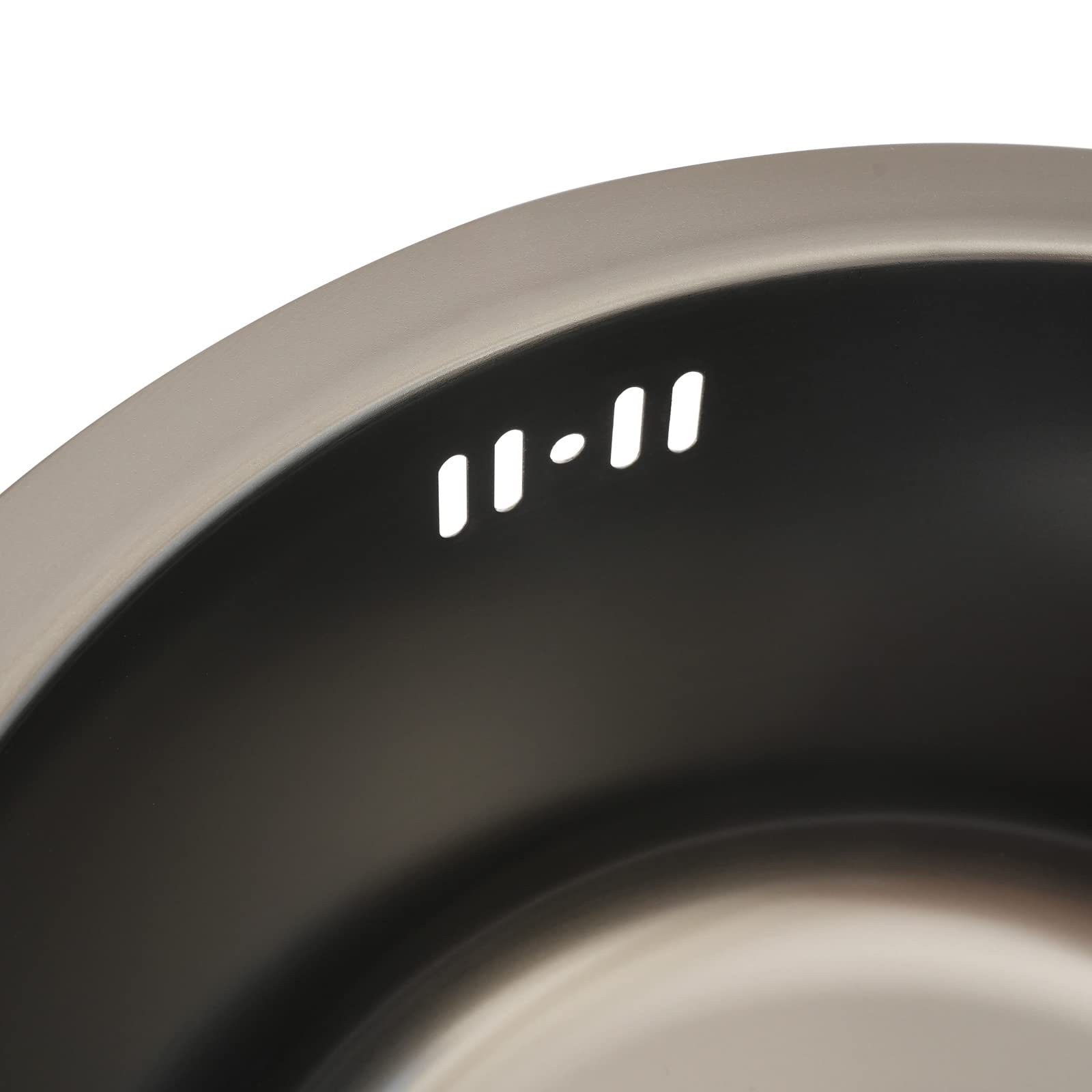 Edelstahlspüle 1 Becken 36cm Rundspüle Einbauspüle Aufbauspüle Spülbecken Klein Küchenspüle mit Ablauf-Set Einzelschlitz-Spüle für Küchen Bäder Studios