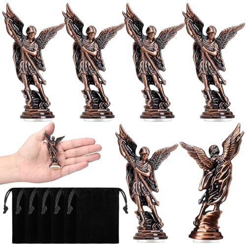 Wesiti 6 Stück Erzengel Saint Michael Statue 8,5 cm religiöse Figur...
