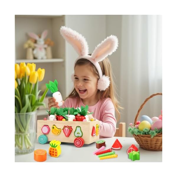 Toddler wooden montessori toys easter toys basket stuffers for toddlers 1 3 educational toys for 1 2 3 year old boy girl birthday gift ideas  urban country home decor
