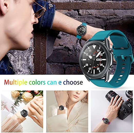 Image of ACUTAS Silicone 22mm Sports Band Soft Silicone Wristband Compatible for Fossil Gen 5 | Fossil Gen 5E | Fossil Gen 6 44mm Smartwatch (Teal Green)