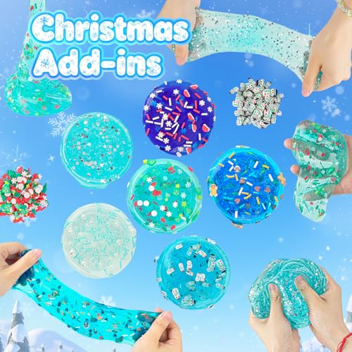 Image of 6 Pack Slime Stocking Stuffers, Stocking Stuffers for Kids,Christmas Crafts, Kids Crafts Snowman DIY Kit,Crafts Xmas Gift