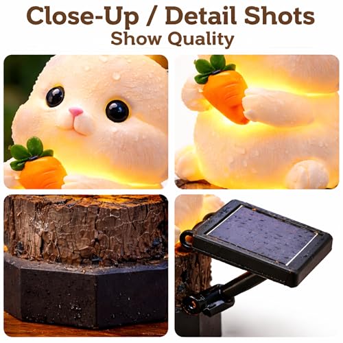 Image of CBK Rabbit Garden Solar Lights Outdoor Cute Bird LED Decorative Waterproof Garden Stake Lights, Lawn Lamp Light for Garden, Balcony, Patio, Yard Landscape Lighting