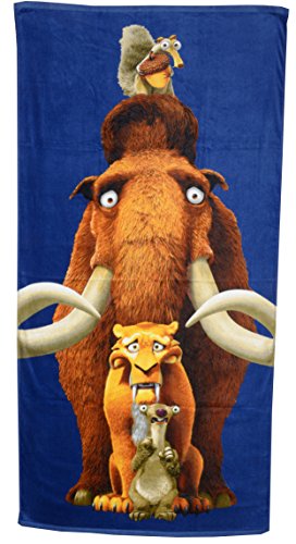 Ice Age Toalla de Playa o de baño con diseño de la Familia Gran cataclismo, 150 x 75 cm, Producto con Licencia