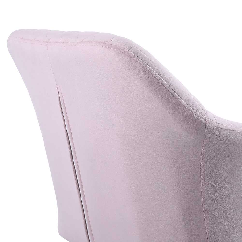BAKAJI Poltrona Sedia a Dondolo Relax Casa Rivestimento in Tessuto Struttura Legno Imbottita Piedi in Metallo Base Dondolante Legno Dimensione 75 x 58 x 80 cm Design Slitta Scandinavo (Rosa)