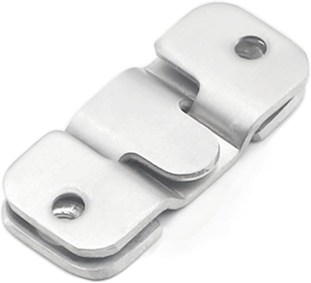 Kyuepong Silver Interlock Hanging Buckle, 2Pairs Stainless Steel Picture Frame Hanger Photo Display Hooks Bed Interlocking Hanging(Small)