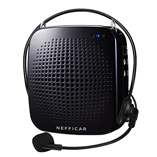 Image of Nefficar Portable LoudSpeaker Voice Amplifier with Microphone for Teachers, Instructors, Emcees, Tour Guides and Trainers - Upgraded Waist Clip (Wired)