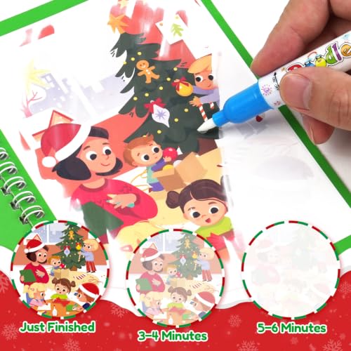 ZMLM 24 Pack Christmas Water Coloring Books for Kids Stocking Stuffers - image 3