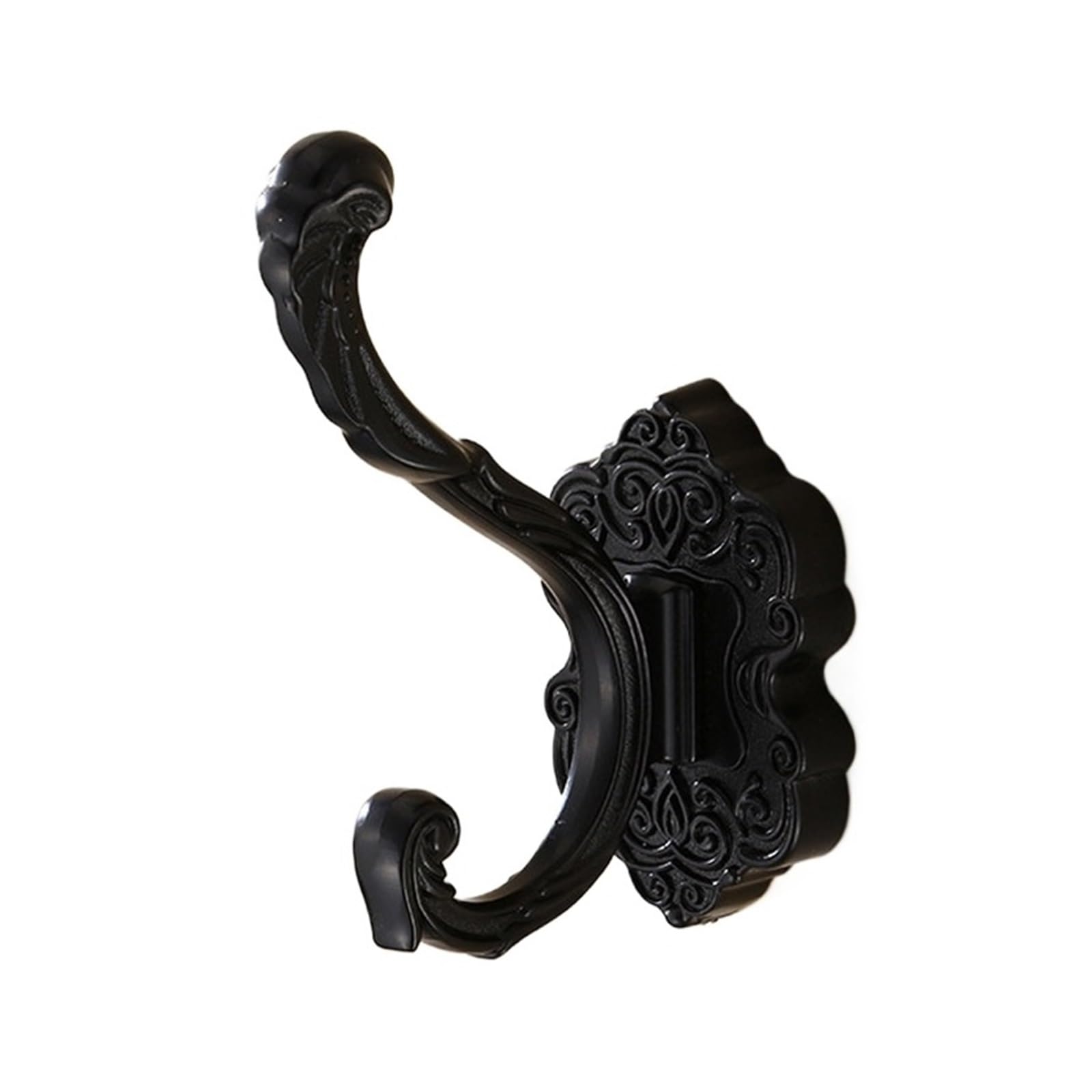 Robe Hook Wall Mount Single Screw Towel Holder Bathroom Accessories Clothes Hanger Easy Maintenance(Black)