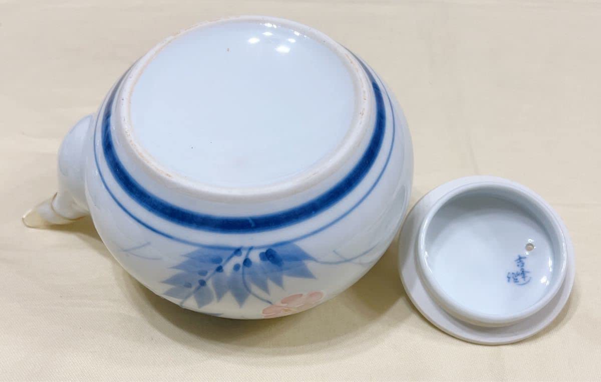 Amazon.co.jp: 有田焼 吉峰作 一珍撫子 茶器揃 急須＆湯呑5客 茶器