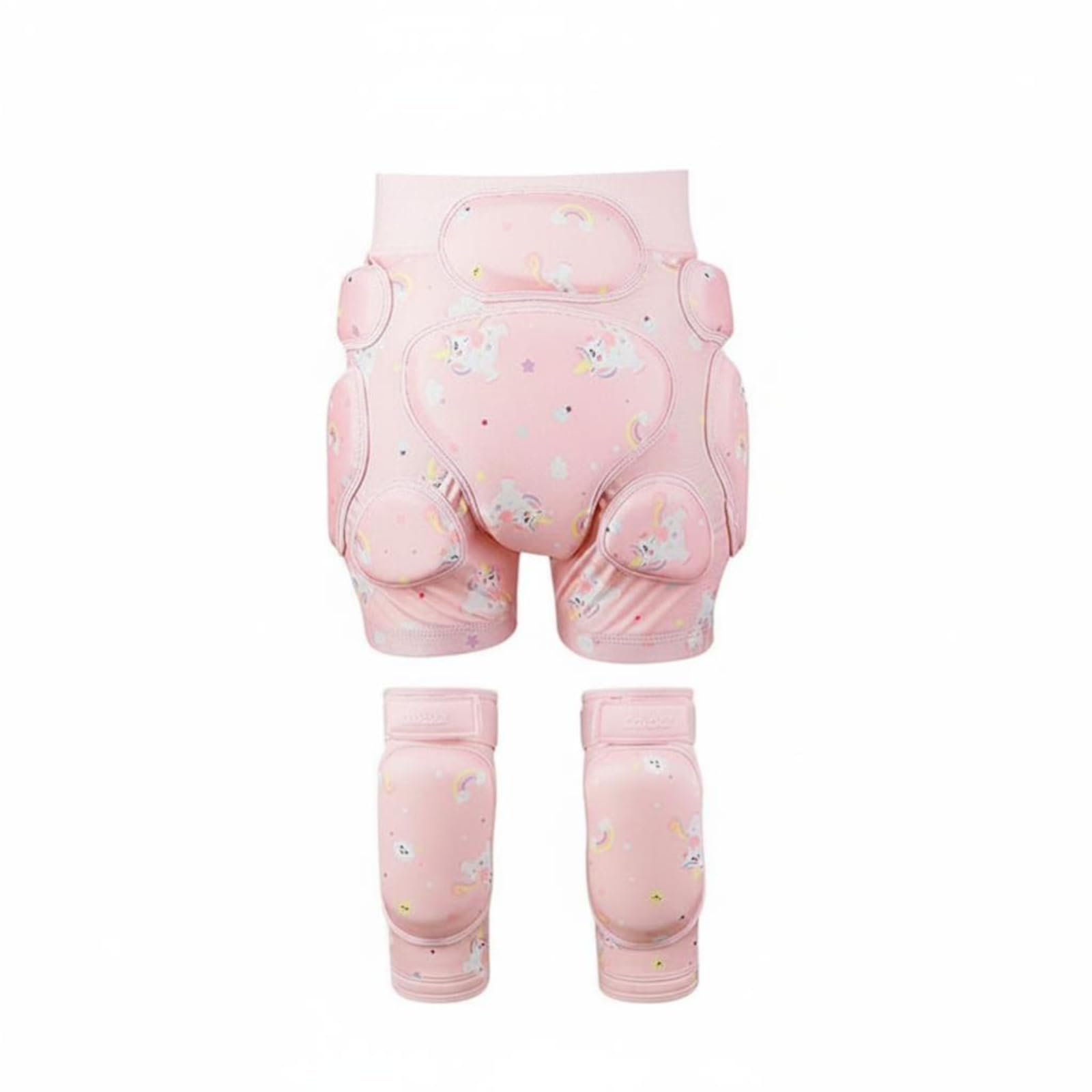 LOVIVER Protezioni per Neve per Bambini con Ginocchiere E Paracolpi in SBR per E Pattinaggio su Rotelle atti per Scuole Familiari , M , Unicorno