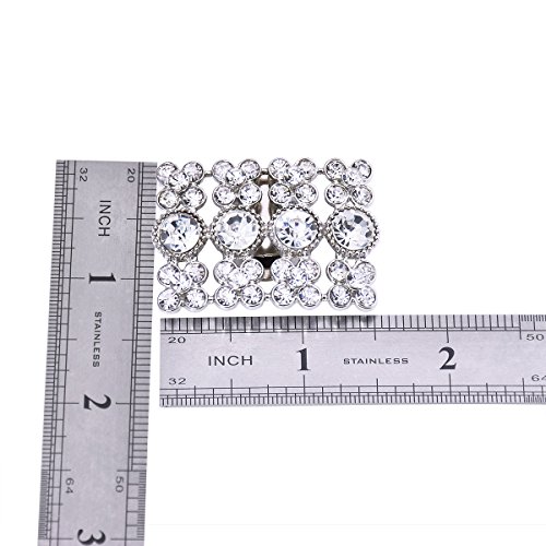 Elegantpark AX 2 Pcs clip di scarpe Strass Sposa