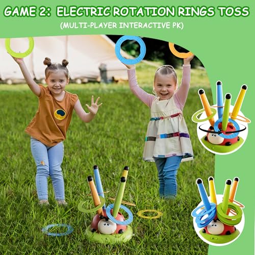 5 in 1 Musical Jump Toys, Toss Ring Game Stomping Launch Rocket Launcher for Kids, Obstacle Avoidance & Jump Squating Toy Games Remote Control Outdoor & Indoor Toys for Ages 4-8 8-13 - Image 5