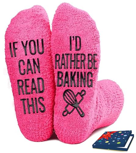 AURIXTAL Baking gifts for Women, Baking Socks, Stocking Stuffers for Bakers, Rose Red