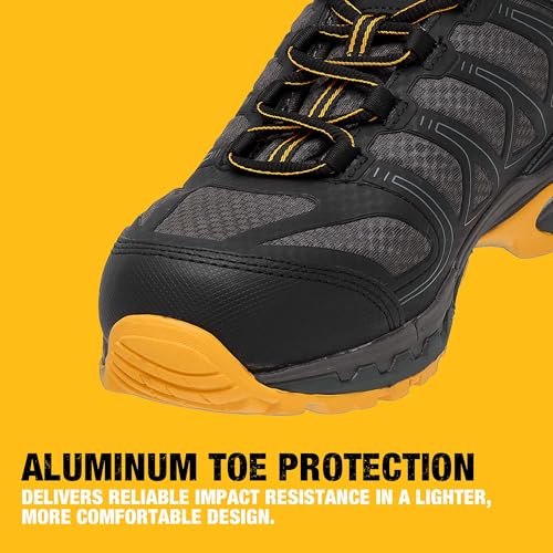 DEWALT Boron Men's Lightweight Aluminum Toe Safety Work Shoes – Slip Resistant, Breathable Mesh, ASTM Certified, Comfortable for Construction & Warehouse2