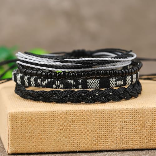 Beach Summer Ankle Bracelet for Women Handmade Braided Adjustable String Anklets Waterproof Surfer Bracelet2