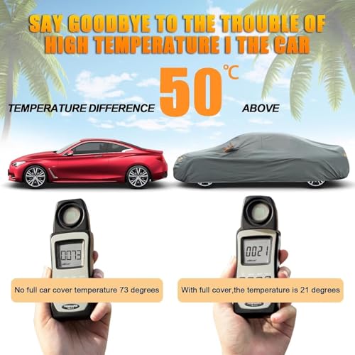 Image of Kayme Heavy Duty Car Cover Custom Fit Cadillac CTS CTS-V CT5 CT5-V(2002-2026), Waterproof All Weather for Automobiles, Full Exterior Covers Sun Rain UV Protection.