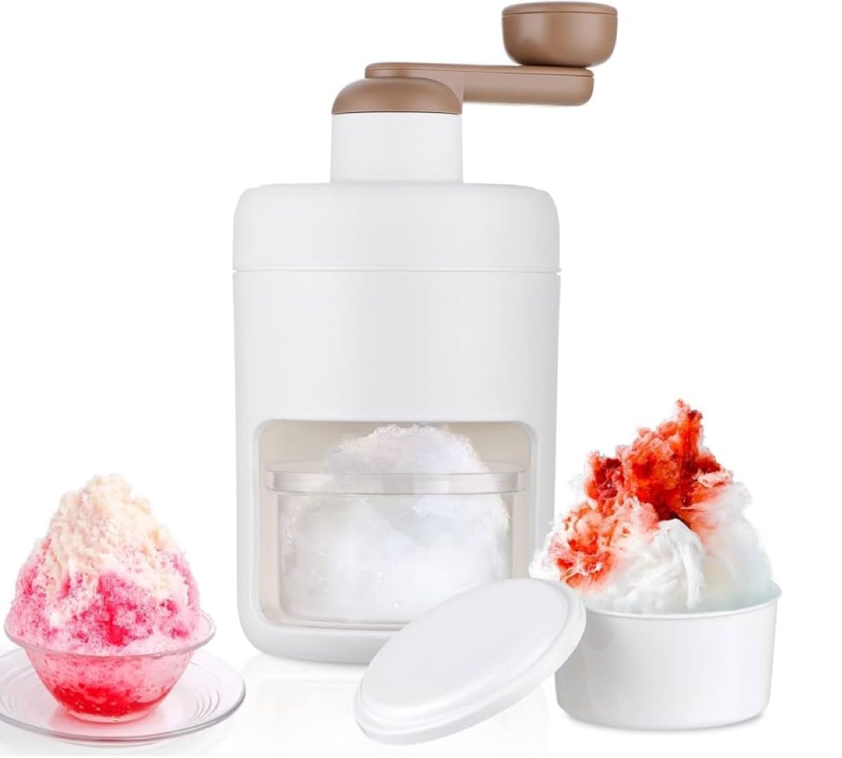 Portable Ice Crusher Machine with Ice Box Mold for Home | Manual Ice Shaver Snow Cone Ice Gola Cocktails Slush Maker | Grinder Machine BPA Free Ice Hand-Cranked for Kitchen Gadgets Ice Blender-image-26