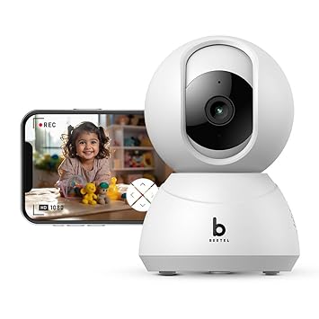 Beetel 4MP 3X Zoom QHD Dual Wi-Fi Band(2.4 & 5GHz) CCTV Home Security Camera|360° Pan Tilt|2-Way Talk|Motion Alert/Tracking|Night Vision|SD Card(Upto 256 GB),Alexa & Google Assnt|Onvif|CC4 - image, photos