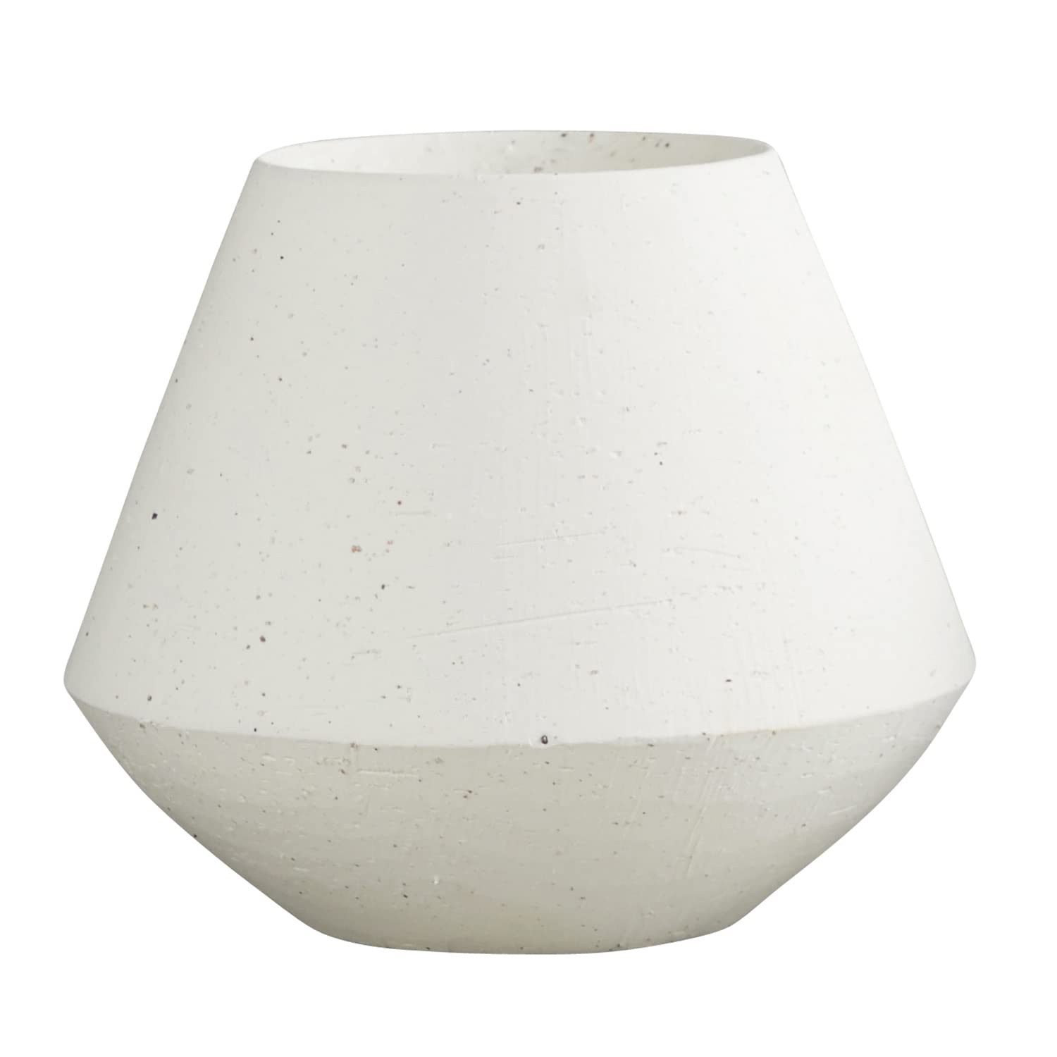 47th & Main Modern White Contemporary Circular Shaped Ceramic Planter for Indoor or Outdoor Flowers Succulents and Other S...