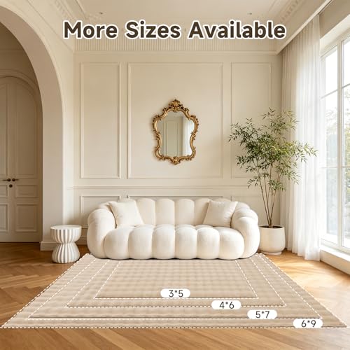 Tapete de área Pauwer 6x9 pies suave y antideslizante miniatura 2