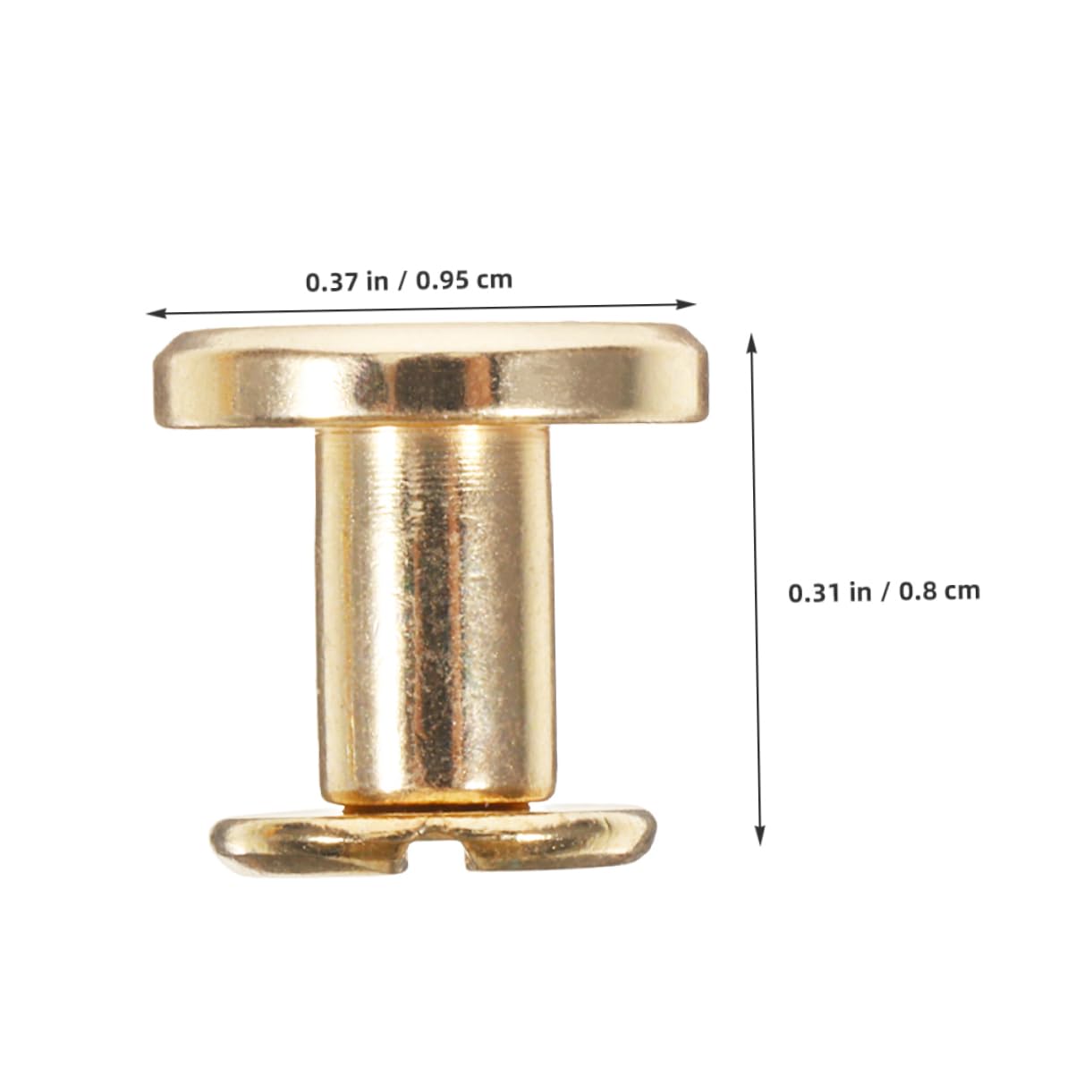 Hohopeti Quality Leather Rivet Supplies 10pcs Flat Rivets Binding Screws for Projects