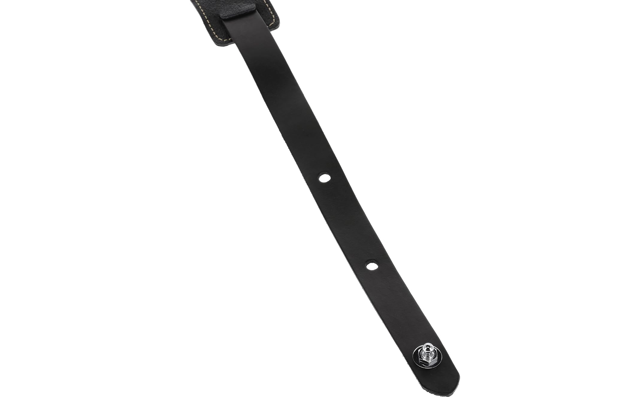 GEWA Gitarrengurt Premium Pattern Serie, Echtleder, Breite 65 mm, Länge 103-139 cm, Security Locks – Chrom, black grained – schwarz mit natürlicher Lederstruktur, Handmade in Europe