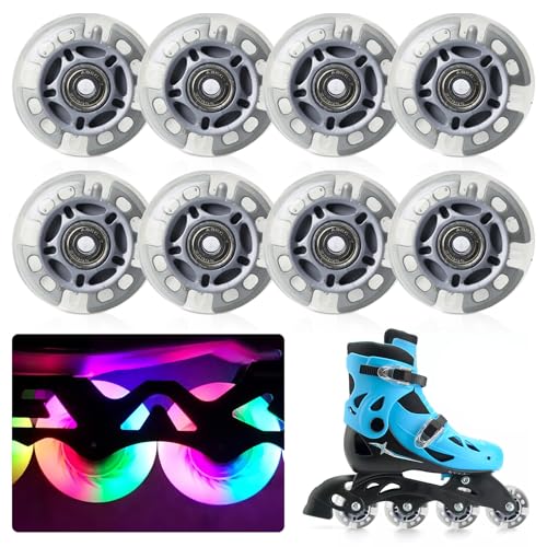 8 Stück Inliner Rollen: 72mm Inline Skate Rollen mit kugellager...
