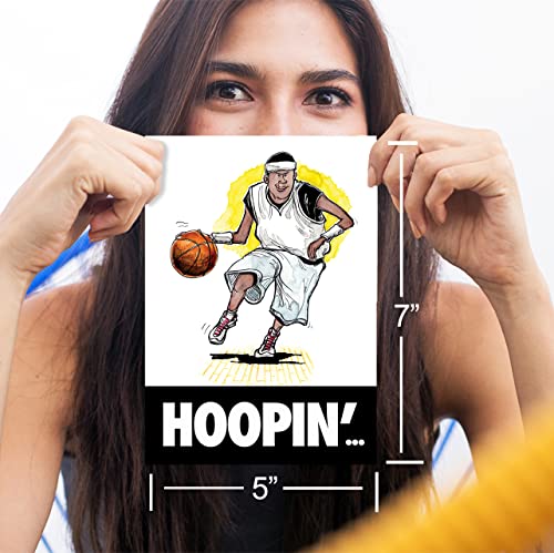 Play Strong Basketball Hoopin' Birthday Card 1-Pack (5X7) Power Player Illustrated Sports Birthday Cards Greeting Cards- Awesome For Basketball Players, Coaches And Fans Birthdays, Gifts And Parties! #TOP6