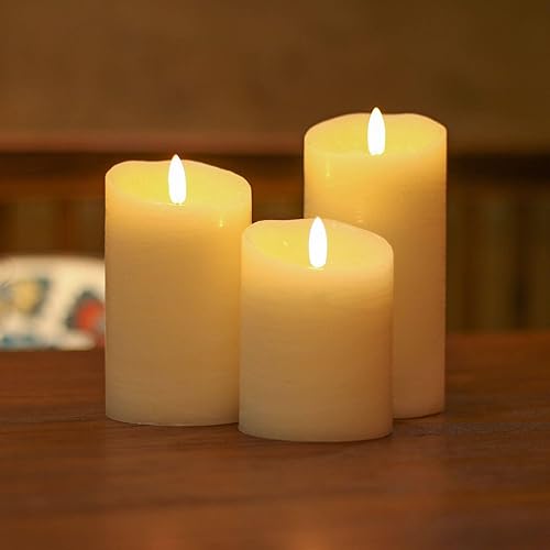 Miniatura 2 de Velas de cera real a pilas con control remoto, velas parpadeantes sin llama con temporizador, velas LED eléctricas para decoración del hogar, boda,