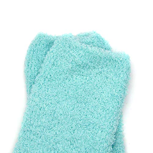 Gelante Womens Cute Fuzzy Socks Ultra Soft Fluffy Plush Gripper Non Skid Slip Hospital Slipper Grippy Cozy Socks 12Pairs!2
