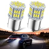 KoiLuvGo 1156 LED Bulb Reversing Light, 54SMD Super Bright Bulb, 1141 1003 7506 BA15S Bulbs for Truck Car Backup Reverse Lights, Tail Parking Lights, Camper Trailer RV Interior Light (2PCS #White)