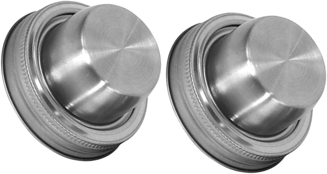 5sets Cocktail Shaker Lids for Mason Jars Spice Shaker Lids Stainless Steel Spout Dispenser 2pcs*5