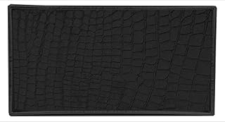 Perfume Tray for Vanity, (Black), by Home Basics | Faux Crocodile Vanity for Dresser Tops | Organizer Tray Great for Serving