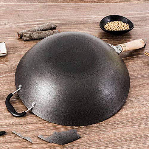 Wok de hierro fundido sin recubrimiento antiadherente miniatura 4