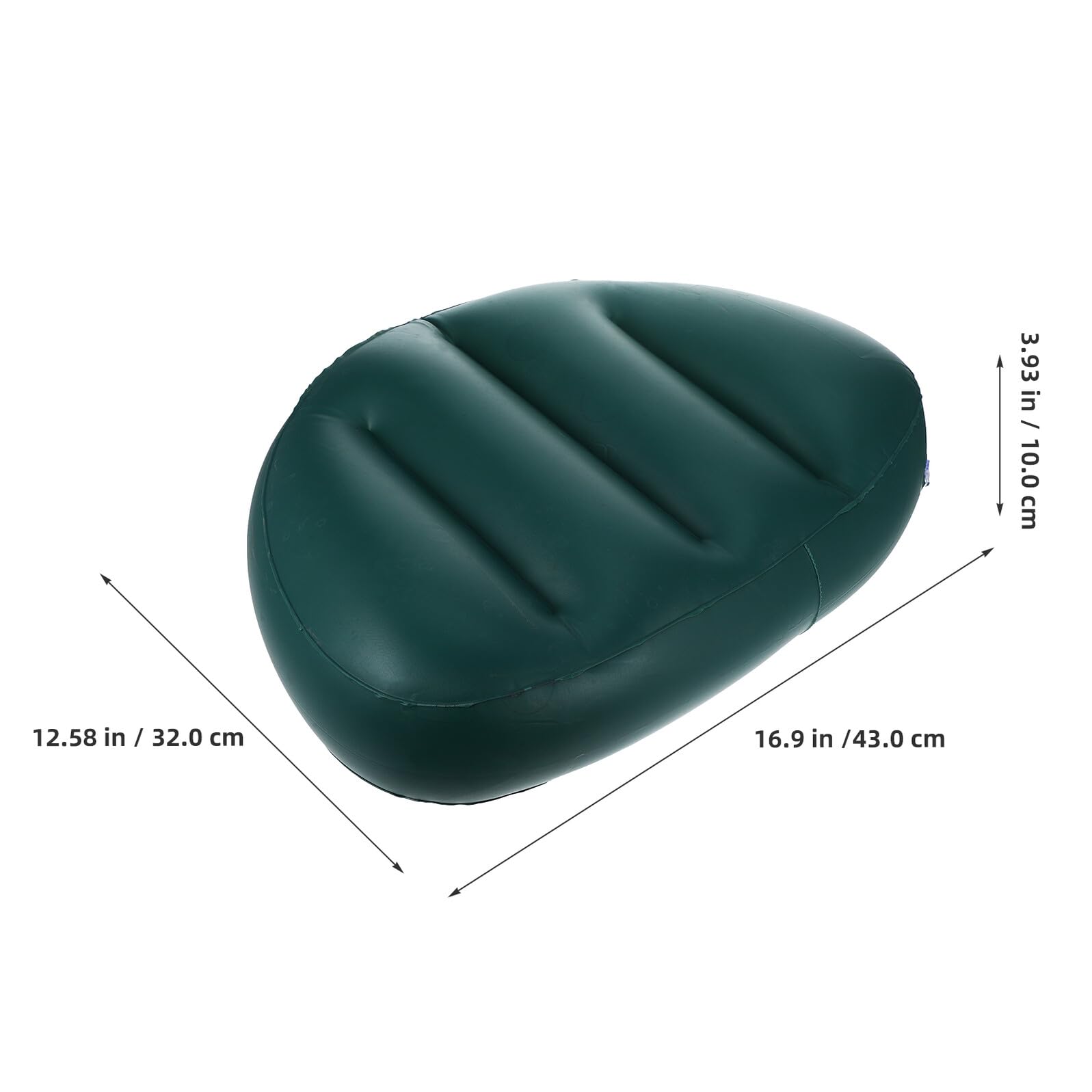 FOMIYES 5 Stück Pack Aufblasbare Angelboot Sitzkissen aus PVC Kajak und Kanu Sitzpolster Faltbare Boots Sitzauflage In Dunkelgrün für Outdoor Camping und Wassersport