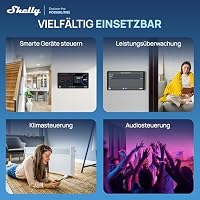 Shelly Wall Display X2i Schwarz - 6.9" WLAN-Smart-Home-Bedienfeld, Integriertes 5A-Relais, Neutralleiter Erforderlich, LUX- und G-Sensor, Stereo-Lautsprecher, Steuerzentrale, Alexa & Google Home – Ansicht 8